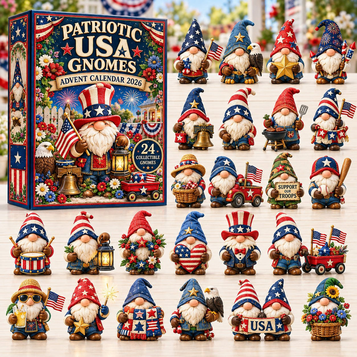 Patriotic Gnome advent calendar