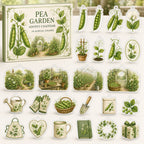 Pea Growing advent calendar box with24 printed acrylic vegetable-garden charms