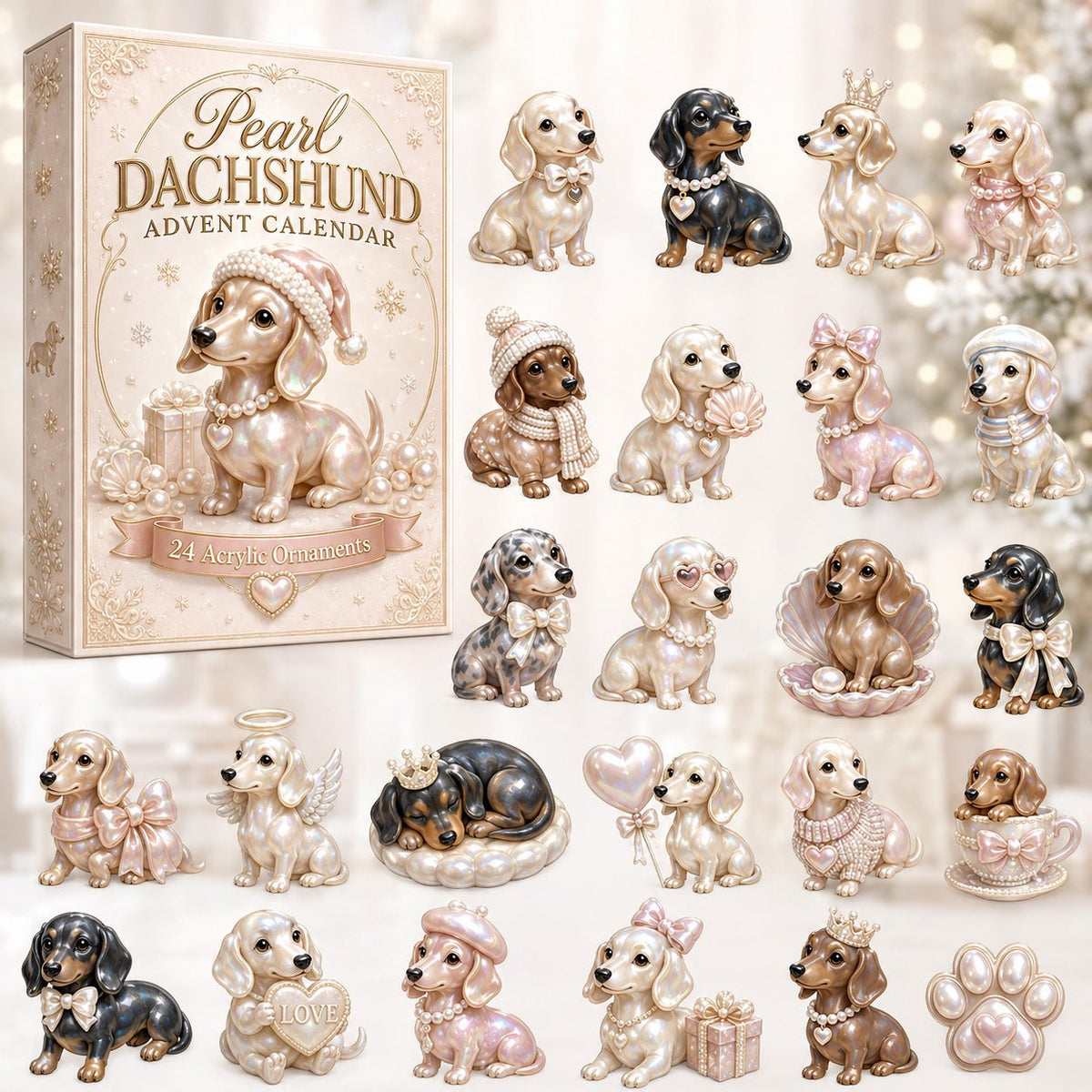 Pearl Dachshund advent calendar
