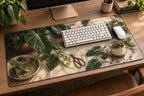 Philodendron Plant Swap Desk Mat with printed dimensional artwork