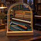 Piano Tuning Workshop Acrylic Night Light with original printed optical 3D artwork