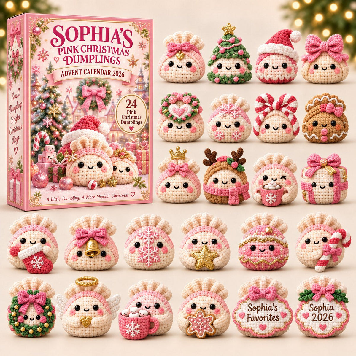 Pink Christmas Dumpling advent calendar