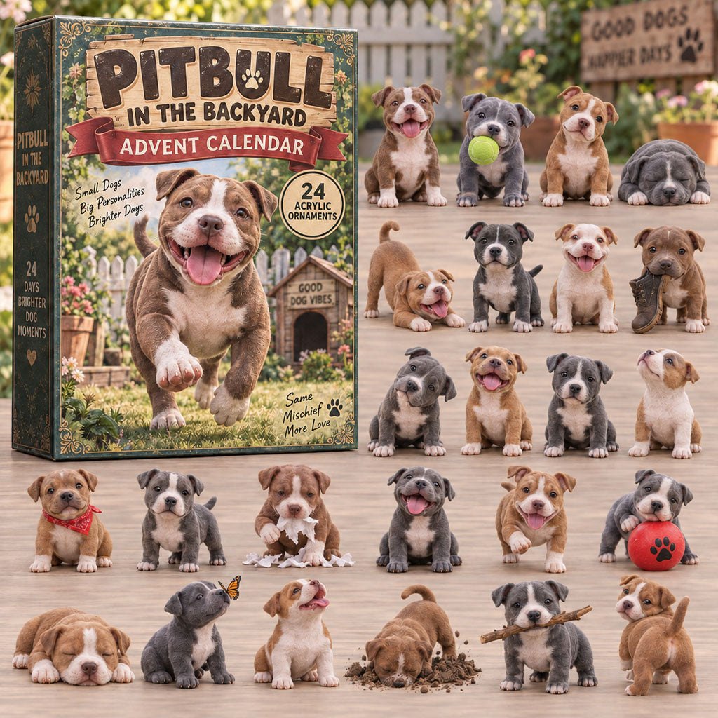 Pitbull In Backyard advent calendar