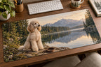 Poodle Lakeside Weekend Desk Mat with printed dimensional artwork
