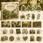 Pothos advent calendar box and 24 trailing-plant-themed printed acrylic charms