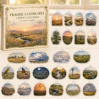 Prairie Landscapes advent calendar box and 24 printed acrylic nature charms