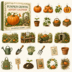 Pumpkin Growing advent calendar with24 printed acrylic garden charms