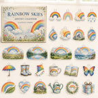 Rainbows advent calendar box with 24 printed acrylic sky and weather charms