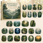 Rainforest Canopies advent calendar box and 24 printed acrylic nature charms