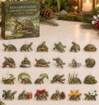 Red-Eared Slider advent calendar with 24 custom-shaped flat acrylic charms and printed dimensional artwork