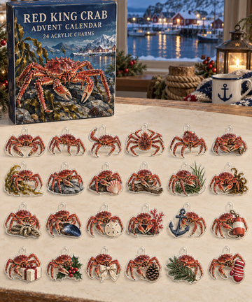 Red King Crab Advent Calendar - 24 Acrylic Charms