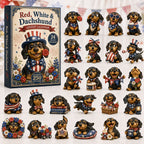 Red White Dachshund advent calendar