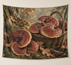 Reishi Autumn Basket Wall Tapestry with printed dimensional artwork