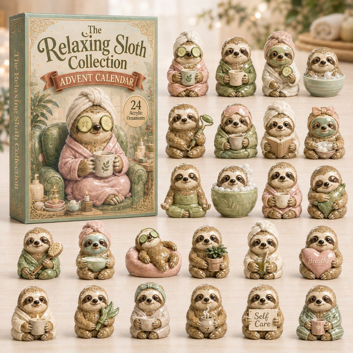 Relaxing Sloth Spa advent calendar
