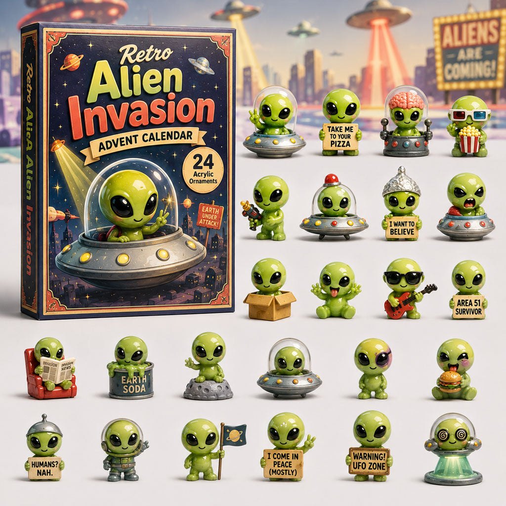 Retro Alien Invasion advent calendar