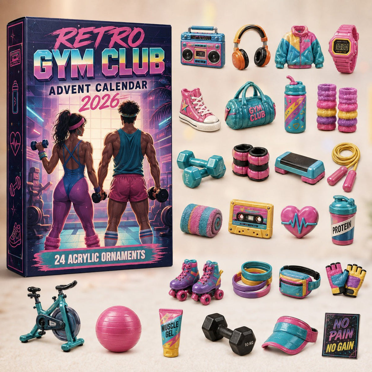 Retro Gym Club advent calendar