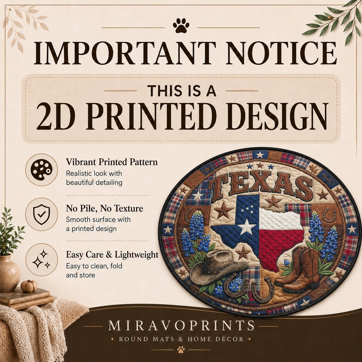 Black Cat Witchs Cauldron Halloween Round Mat Rug - Non-Slip Washable Round Area Rug for Bedroom & Living Room
