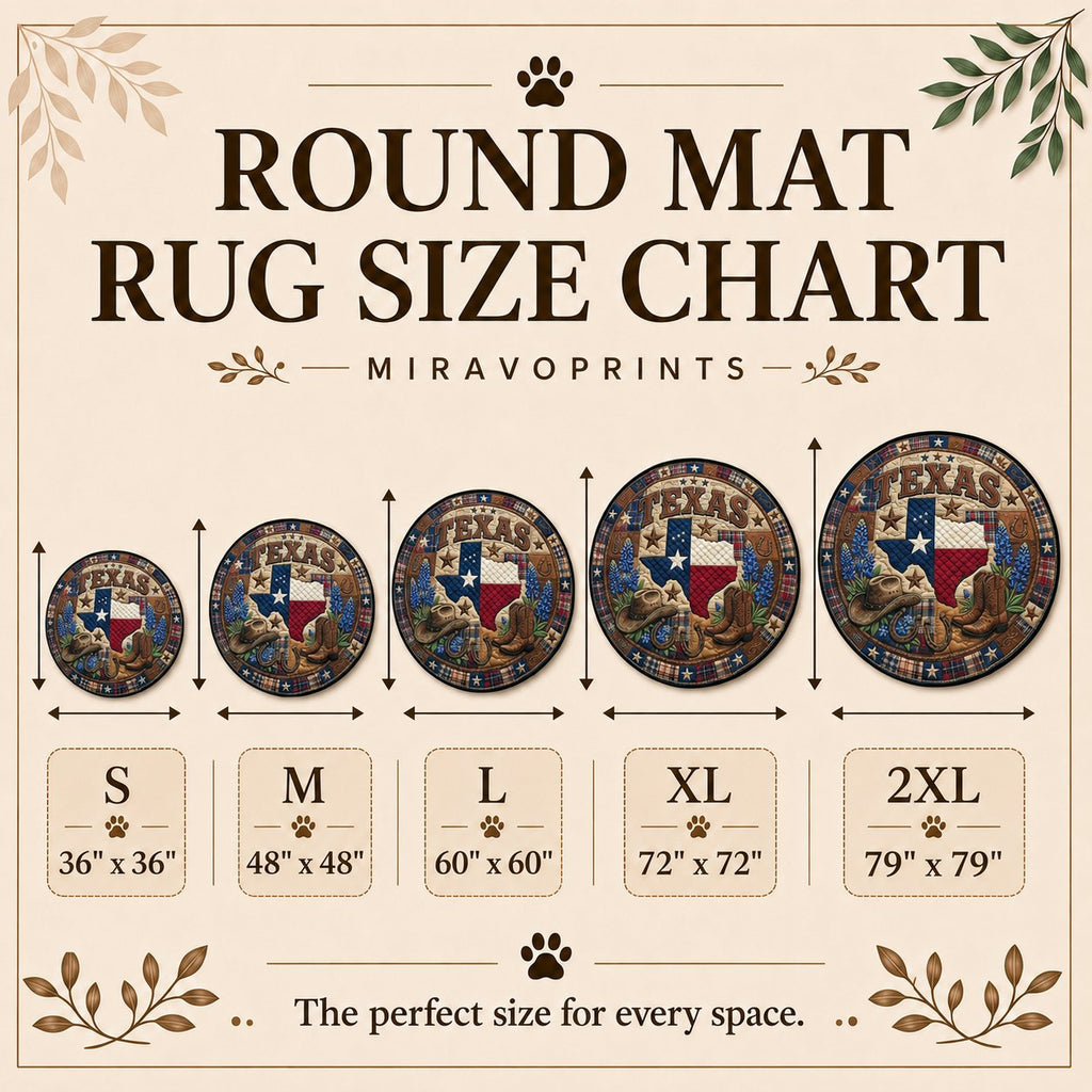 Amber Horizon Round Mat Rug - Nature Design | Serene Home Decor