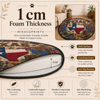 Fiesta Celebration Round Mat Rug - Nature Design | Serene Home Decor