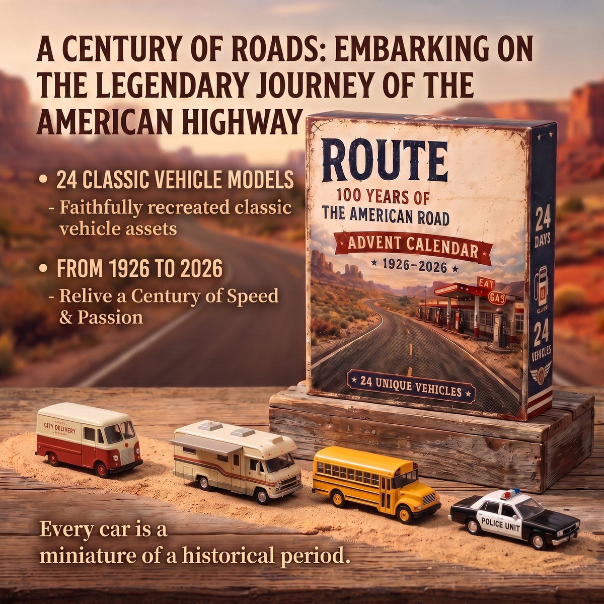 Route 66 Centennial advent calendar