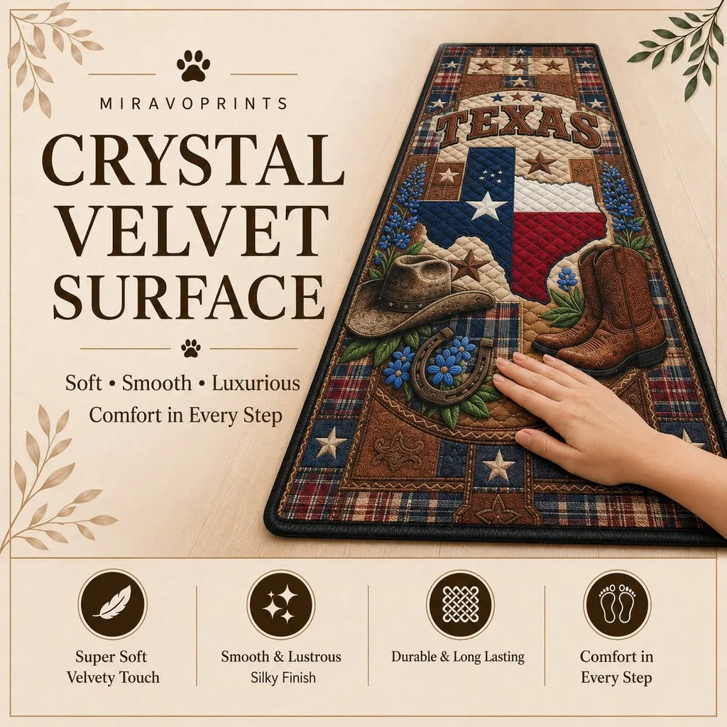 MiravoPrints runner rug product information, reference card 5; example artwork may differ
