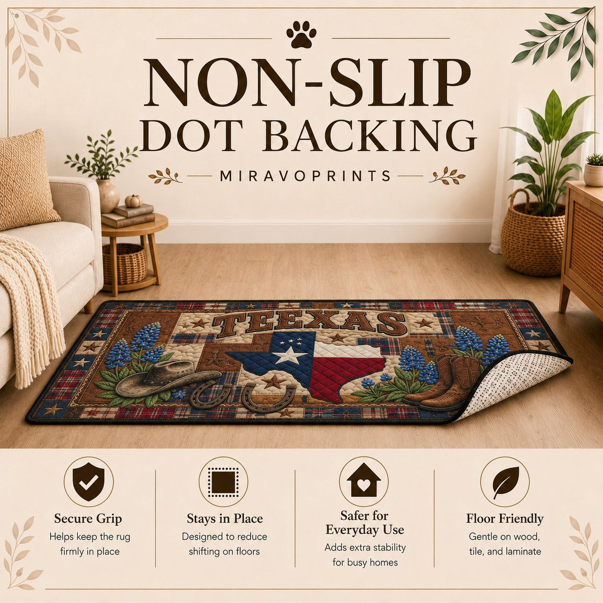 Santa Winterland washable runner rug - view 3