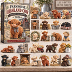 Rustic Farmhouse Highland Cow advent calendar