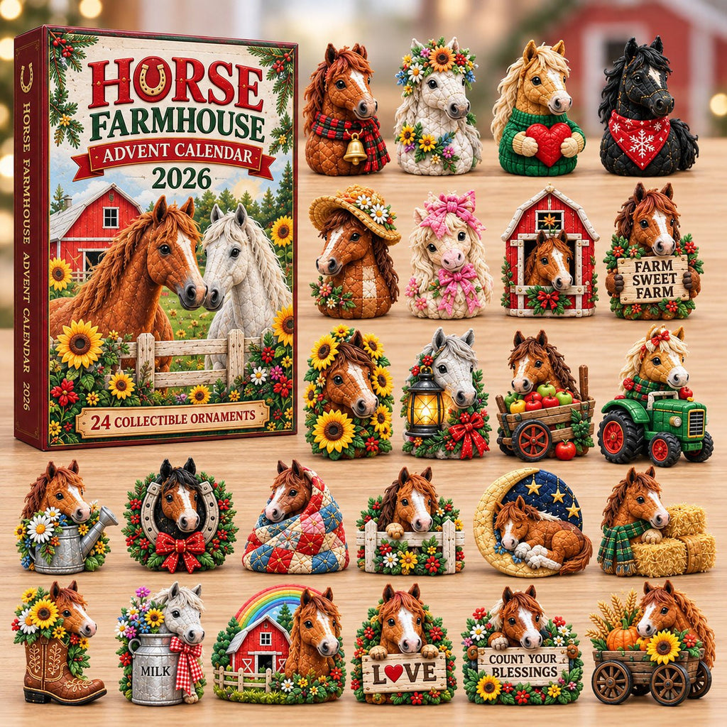Rustic Horse Farmhouse advent calendar