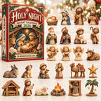 Rustic Manger Holy Night advent calendar