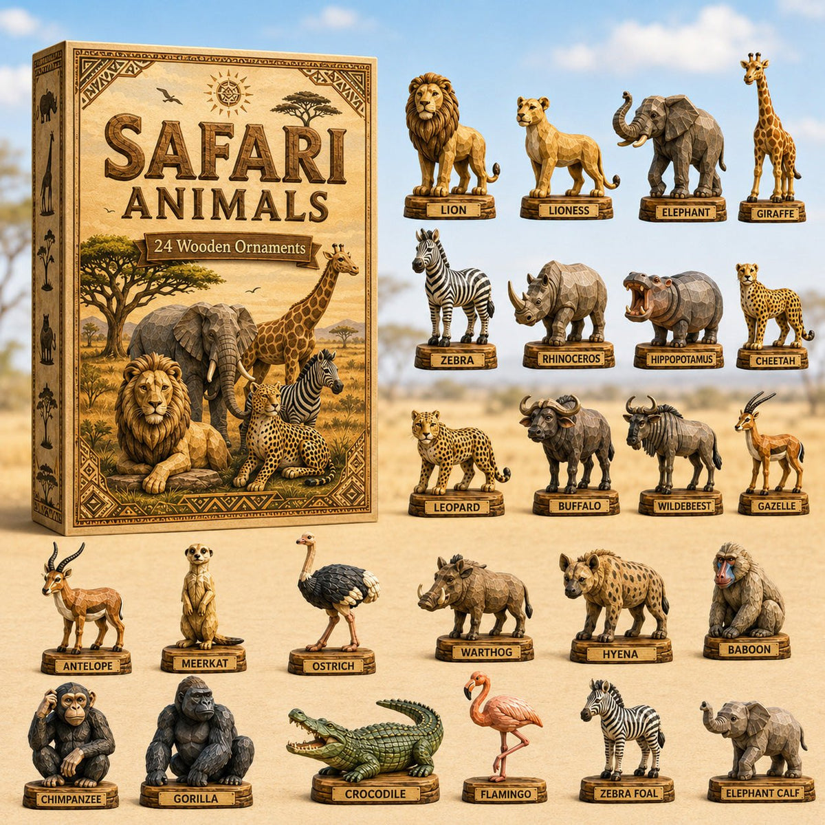 Safari Animals advent calendar