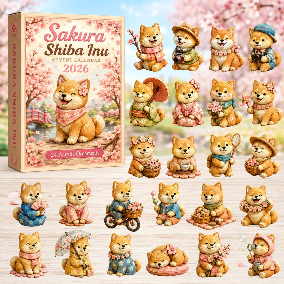 Sakura Shiba Inu advent calendar
