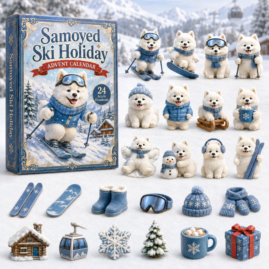 Samoyed Ski Holiday advent calendar