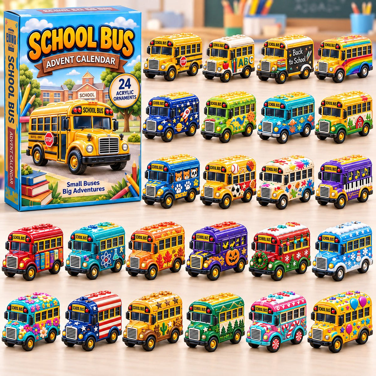 School Bus advent calendar