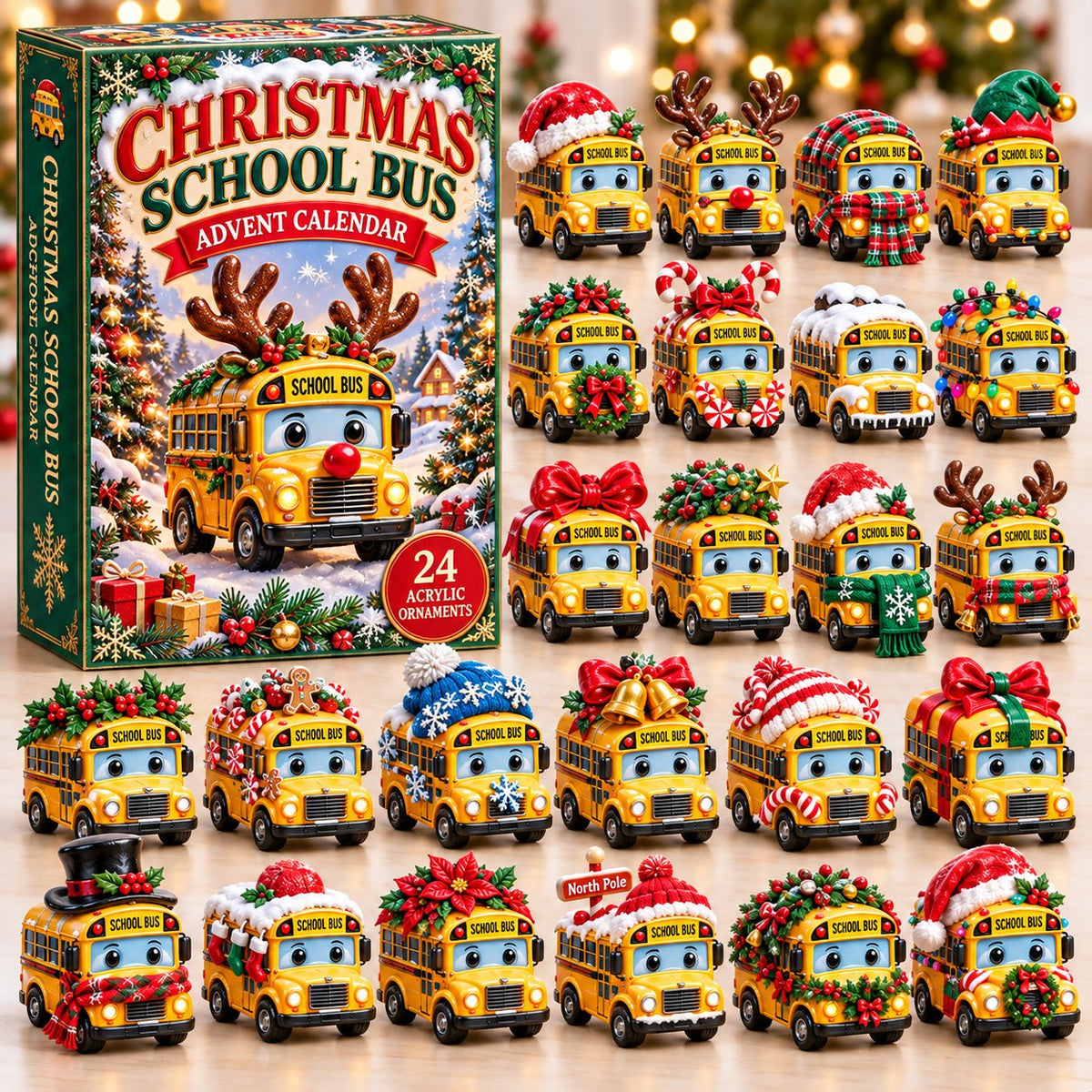 School Bus Christmas advent calendar