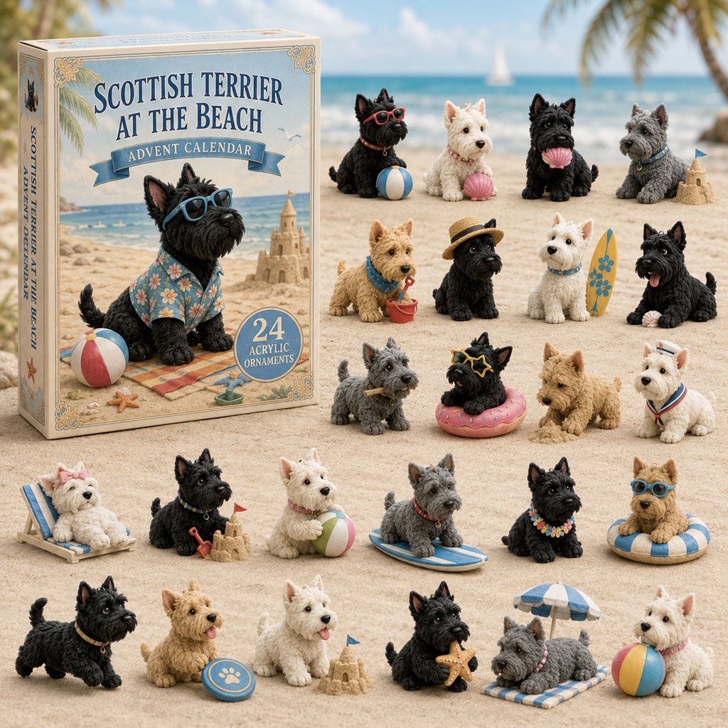 Scottish Terrier Beach advent calendar