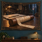 Scytale Codebreaker Study Wall Tapestry with original printed optical 3D artwork