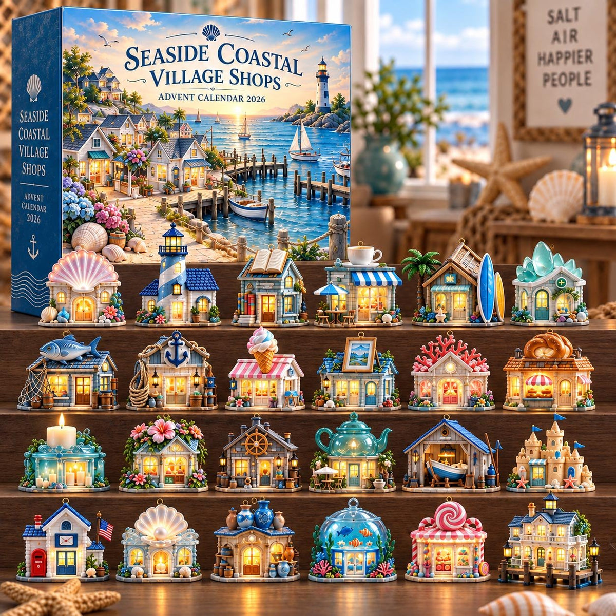 Seaside Coastal Village advent calendar