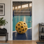 Sepak Takraw Court Fabric Door Cover with original printed optical 3D artwork