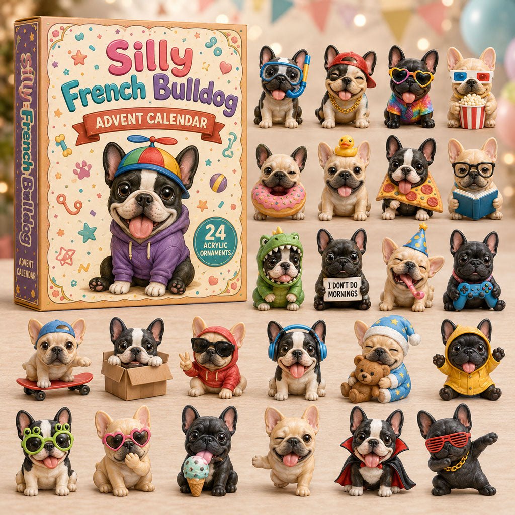 Silly French Bulldog advent calendar