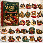 Sleeping Yorkie advent calendar
