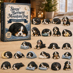 Sleepy Bernese Mountain Dog advent calendar
