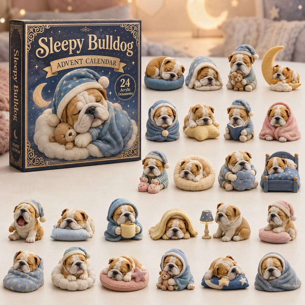 Sleepy Bulldog advent calendar