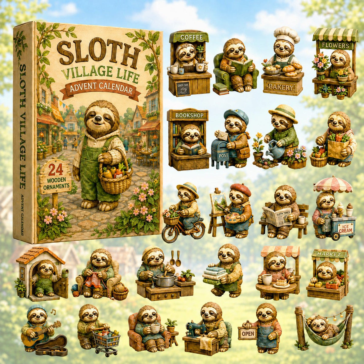 Sloth Village Life advent calendar