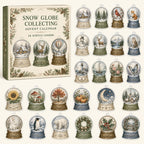 Snow Globe Collecting advent calendar with24 printed acrylic collectible charms