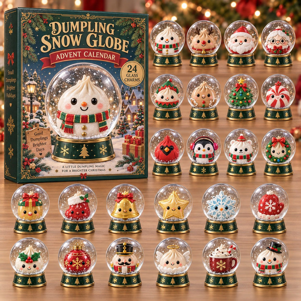 Snow Globe Dumpling advent calendar