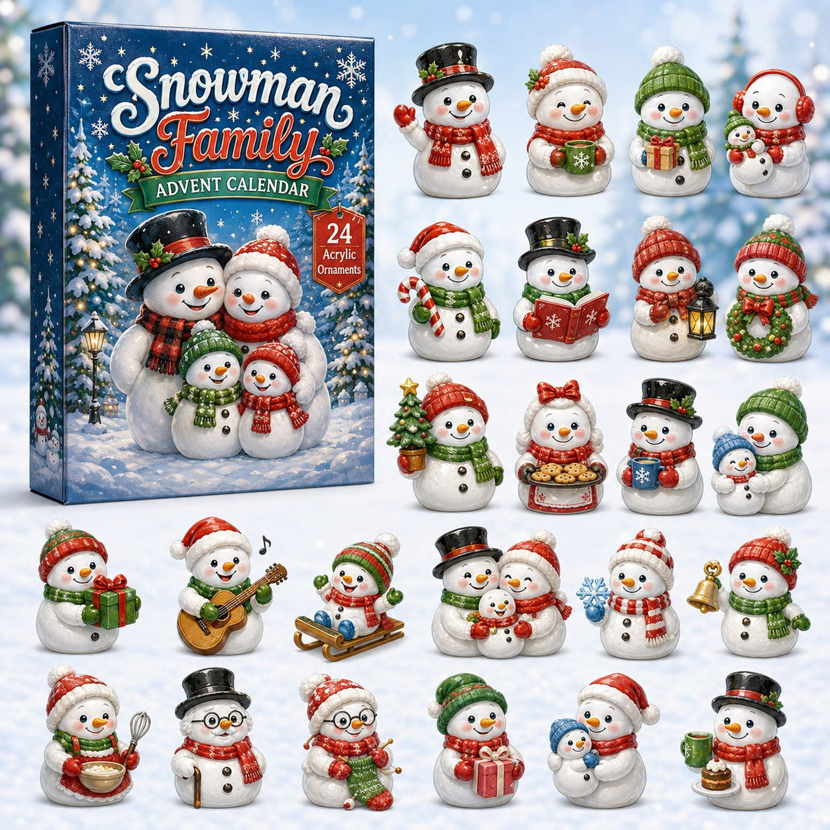 Snowman Family advent calendar