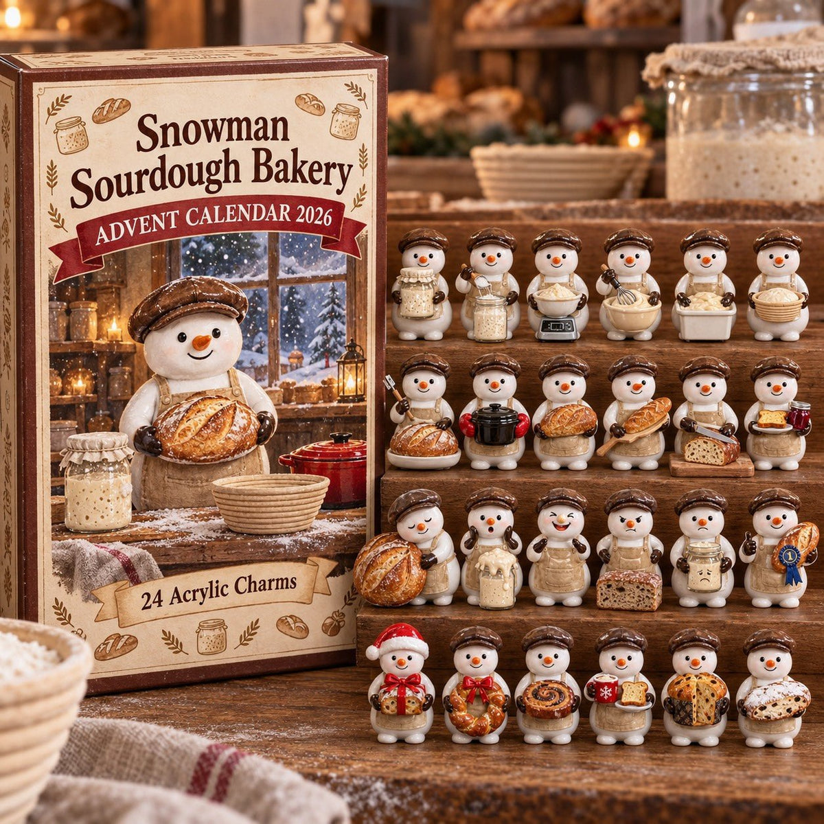 Snowman Sourdough Bakery advent calendar