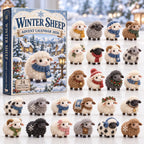 Snowy Village Winter Sheep advent calendar
