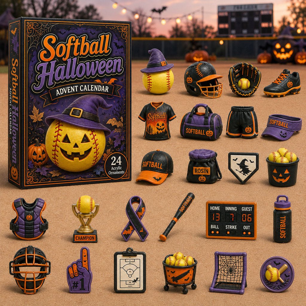 Softball Halloween advent calendar