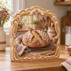 Sourdough Bread Wooden Block 3 Layer with dimensional printed artwork in a coordinated home setting